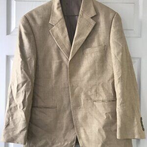 Club Room by Charter Club Tan Linen Blend Blazer – Men’s 40R – Macy’s